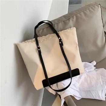 

Bags for Women 2020 The New Korean Version of The Concise Handbag Wild Color Matching Large Capacity Canvas Tote Bag Sac Luxe gg