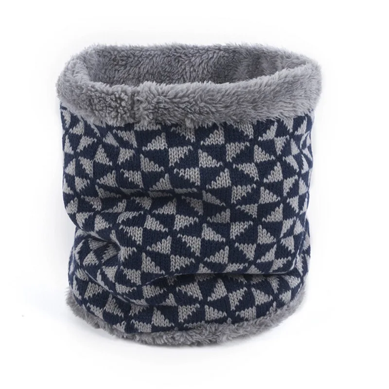 6 Men Women Knitted Scarf Printed Collar Warm Single Ring Scarf Fur Headband Neck Winter Unisex Warmer Elastic Scarves - Цвет: 6