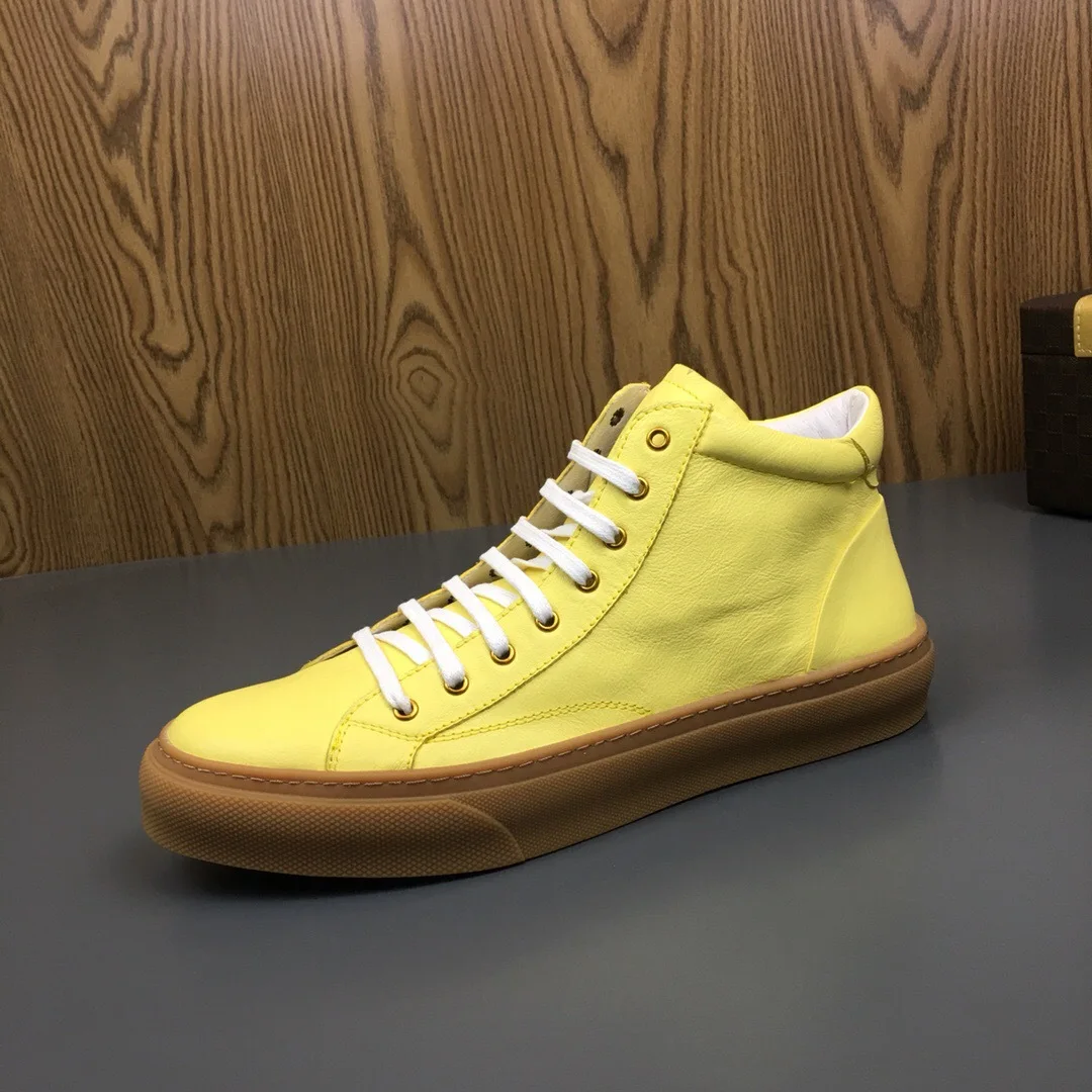 

High Shoes Men Ozhouzhan MEN'S Shoes Autumn And Winter New Style Genuine Leather Versatile Casual Shoes Korean-style Trend of Fa