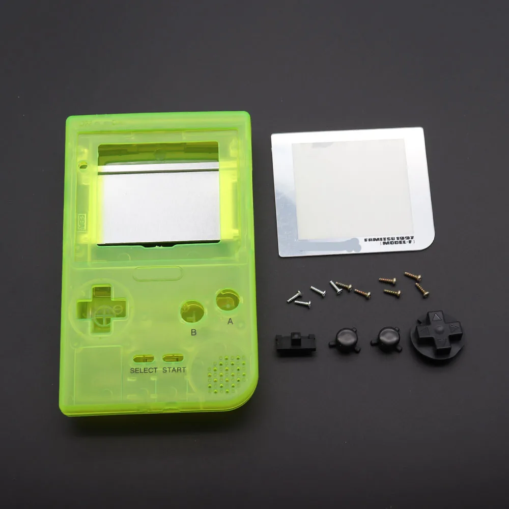Полный Чехол Крышка для корпуса Замена корпуса для Gameboy Карманная игровая консоль для GBP серый корпус с кнопками комплект - Цвет: D-luminous