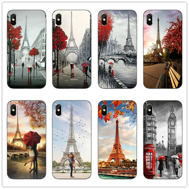 Чехол для iPhone 12 mini X XS XR 11 PRO MAX 6 6s 7 PLUS 8 SE 2020 с изображением Эйфелевой башни Парижа