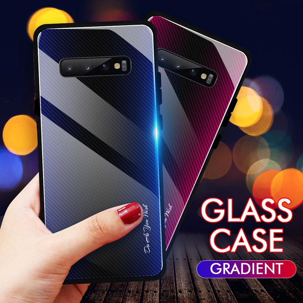Для samsung Galaxy S11 S11 Plus S11 Lite S10 S10 Plus S10 Lite S10 5G бампер из закаленного стекла с градиентом цвета
