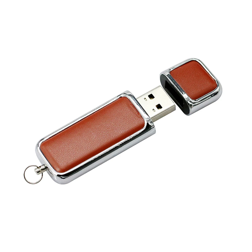 Бизнес-usb 2,0 металлический кожаный Usb флэш-накопитель 8 ГБ 16 ГБ флеш-накопитель 32 Гб Usb накопитель 128 Гб внешний накопитель 256 ГБ usb-носитель