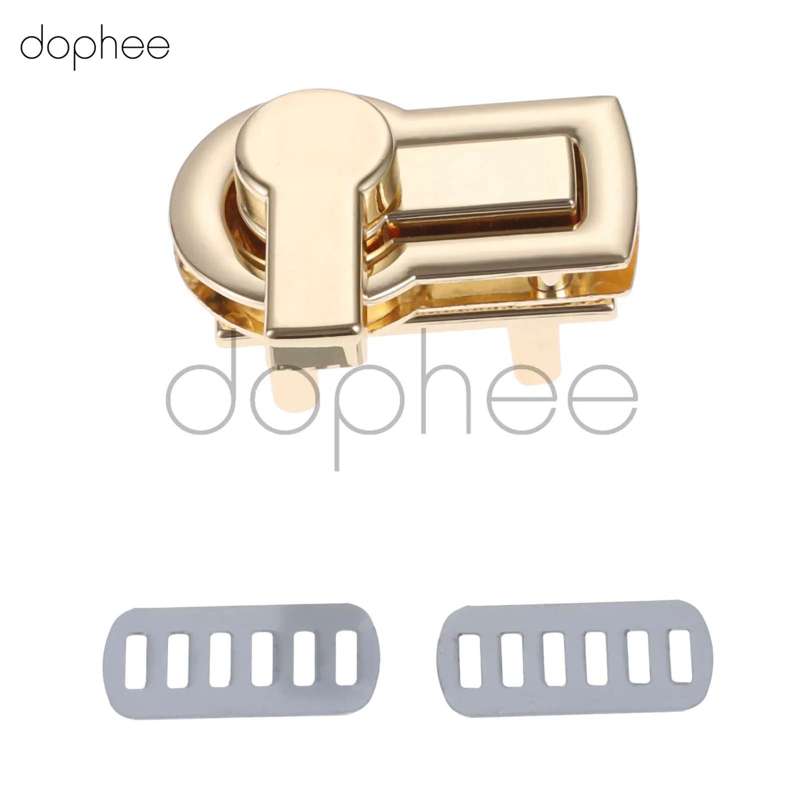Dophee 1 комплект DIY металлическая застежка поворотный замок для сумки Сумка кошелек аксессуары - Цвет: Glod