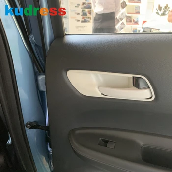 

For Honda Jazz 2020 2021 Carbon Fiber Interior Door Handle Bowl Cover Trim Decoration Frame Stickers Car Styling Accessories