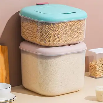 

1Pc Clamshell Rice Box Insect-proof Storage Box Dustproof Kitchen Storage Box