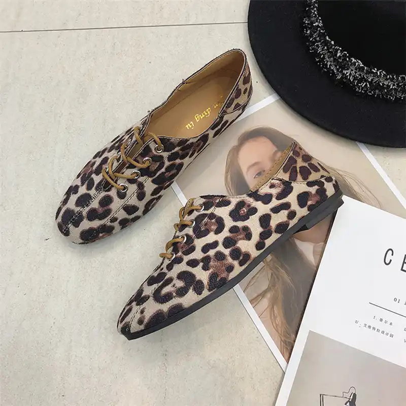 animal print ballerina flats