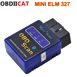 Лидер продаж Vgate Mini ELM 327 Bluetooth OBD2 OBD II ELM327 Bluetooth Mini V2.1 Поддержка Android автомобильный диагностический сканер инструмент