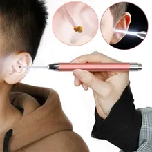 Fashion Beauty Makeup Tool Hot LED Light Earpick Clean Flashlight Earpick Spoon Ear Cleaner Device Curette Remover Tools Y820