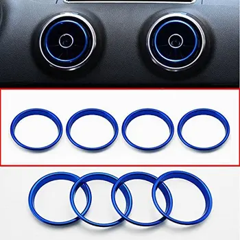 

Blue Front Dashboard Console Air Outlet Vent Cover Ring For Audi A3 8V 2014-2015