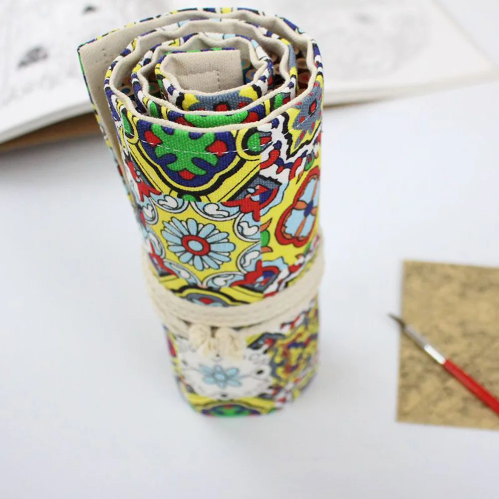 Wonderful Roll Pencil Case for Girls Boys School Pencilcase Big 36/48/72 Holes Penal Cute Pen Bag Large Cartridge Stationery Kit