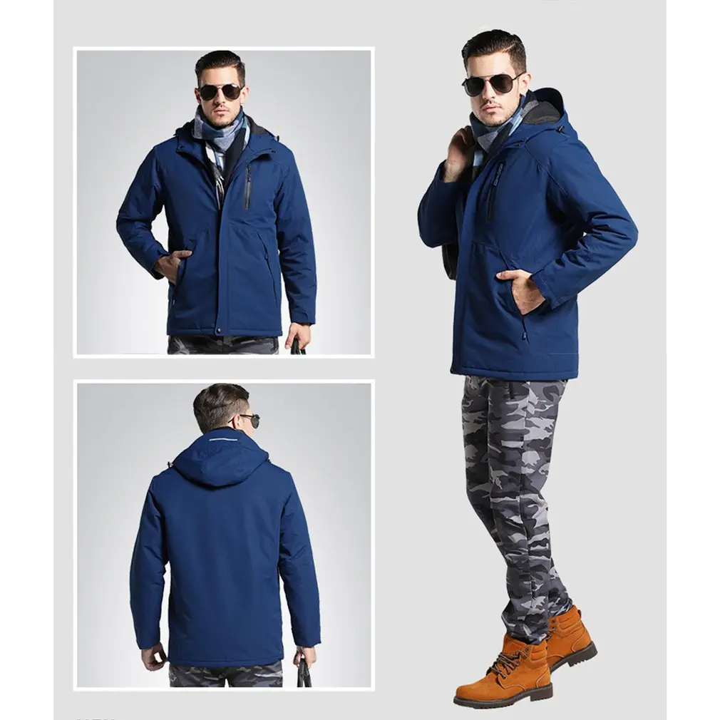 Usb-обогреватель охотничья куртка с подогревом теплая женская зимняя одежда Мужские Термо уличные пальто с длинными рукавами походные альпинистские
