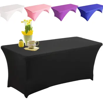 

Cocktail High Stretch Wedding Hotel Birthday Table Cover Buffet Cloth Table Set Tablecloth Decoration Christmas Table Cloth