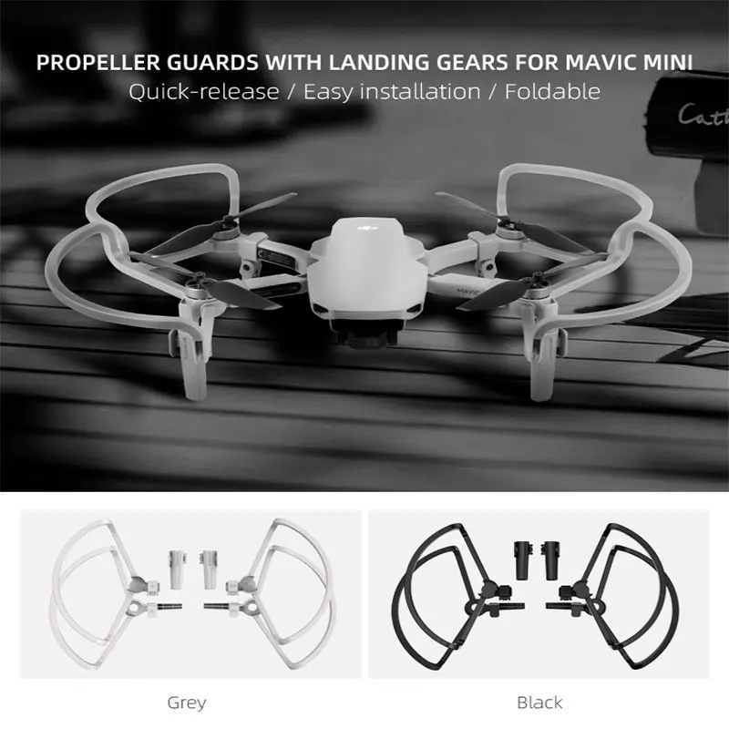 Buy High Quality 4 pcs Quick Release Propeller Guards Foldable Anti-collision Ring with Tripod For Mavic Mini Accessories Kits