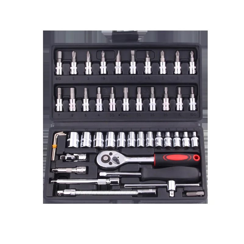 

Chuang tuo the 46-Piece Socket Spanner Set Car Repair Tools 1/4 Small Fly Sleeve Bit Combination Auto Repair Tools