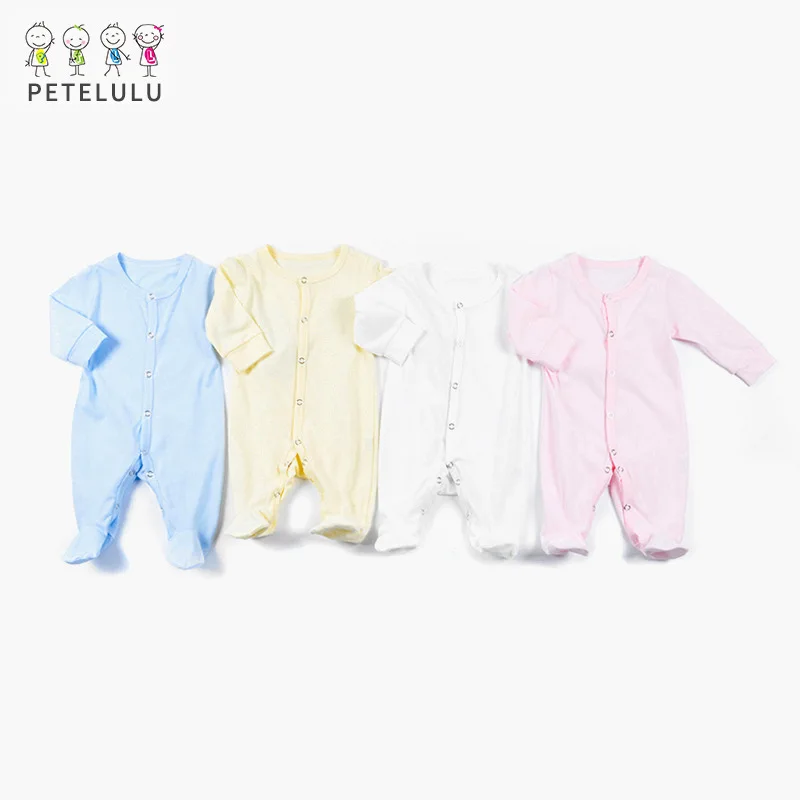 

Spring And Summer New Style Clothes for Babies Processing Newborns Baby Underwear Suit Long Sleeve Onesie Colored Cotton Romper