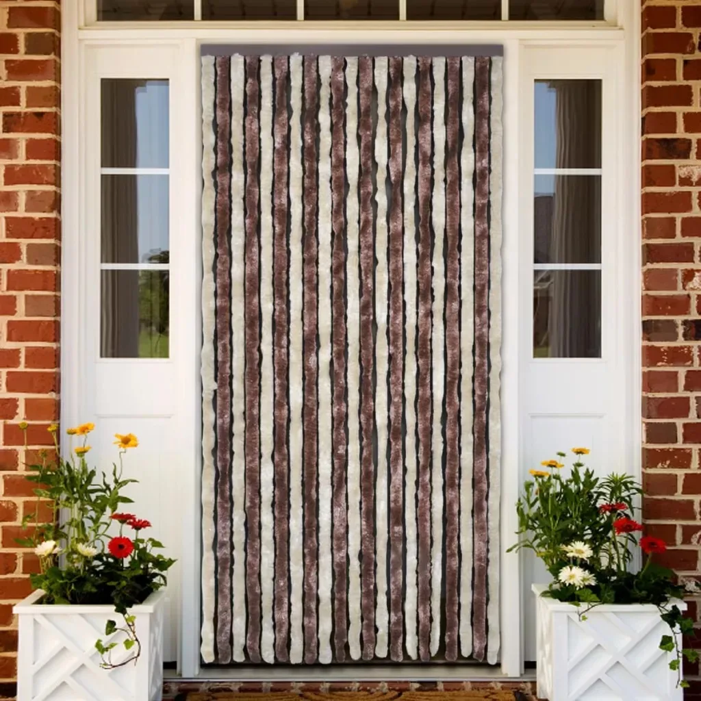 

Vidaxl Removable Insect Curtain 100 X 220 Cm Brown-Beige High Quality Home Textile Lightweight Adjustable Length Curtain
