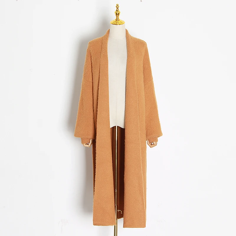 TWOTWINSTYLE Knitted Cardigan Female Long Sleeve V