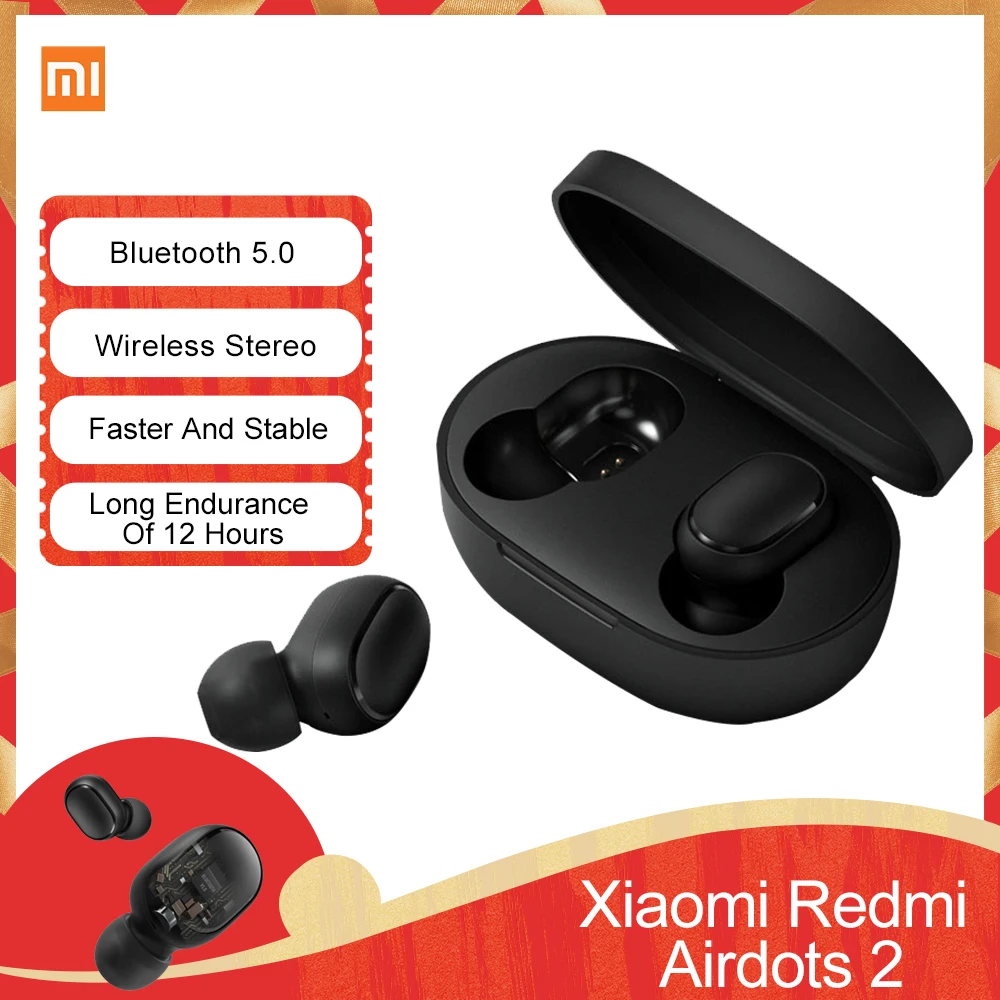 2020 новые Xiaomi Redmi Airdots 2 Наушники Bluetooth 5 0 Mi True беспроводные стерео Авто Li TWS Air Dots