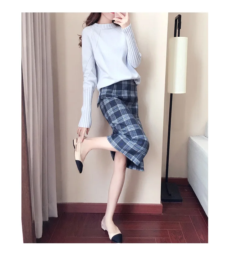 Skirt WOMEN'S Dress Autumn Korean-style Fashion Fresh And Sweet Versatile Casual Pleated Skirt a Generation of Fat 9021