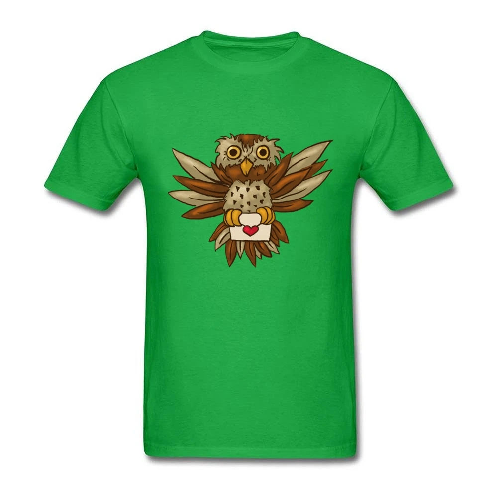 Oversized Tshirt Men Luxury Brand Owl Love Letter Cool T Shirts Men's Round Neck Short Sleeve Printing | Мужская одежда
