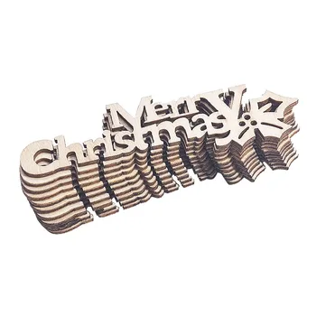 

Merry Christmas Wooden Pendants Christmas Tree Ornaments Home Decor 10Pcs new year decoration vanocni dekorace#yl
