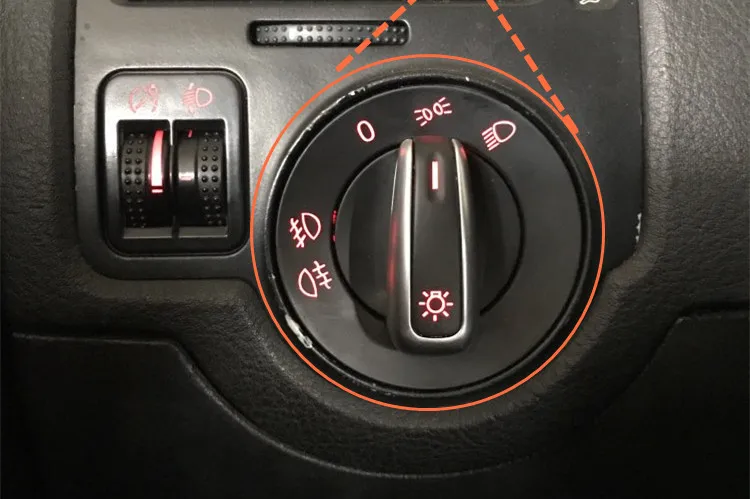 Хромированный переключатель управления фарой противотуманная фара для Golf MK4 J etta