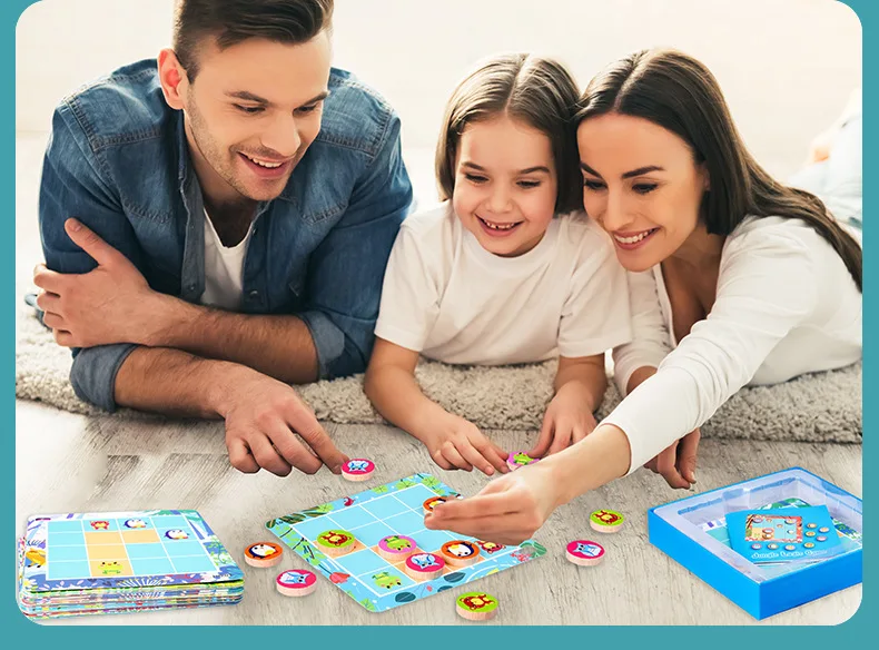 Duo lai логическая игра с животными(шестнадцать сеток) Mg18 для детей 3-6 лет, Обучающие Настольные игрушки, настольная игра 0,6