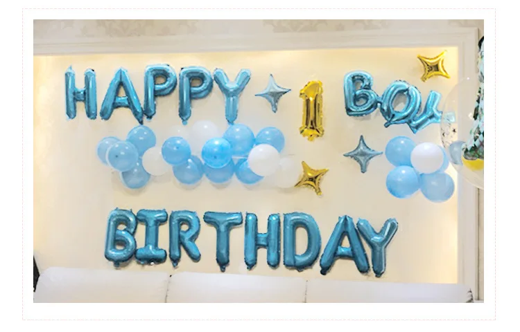 Baby Birthday 18-Inch Four Corners Star Aluminum Film Balloon Party Accessories Wedding Marriage House Decoration 10-Inch Star B