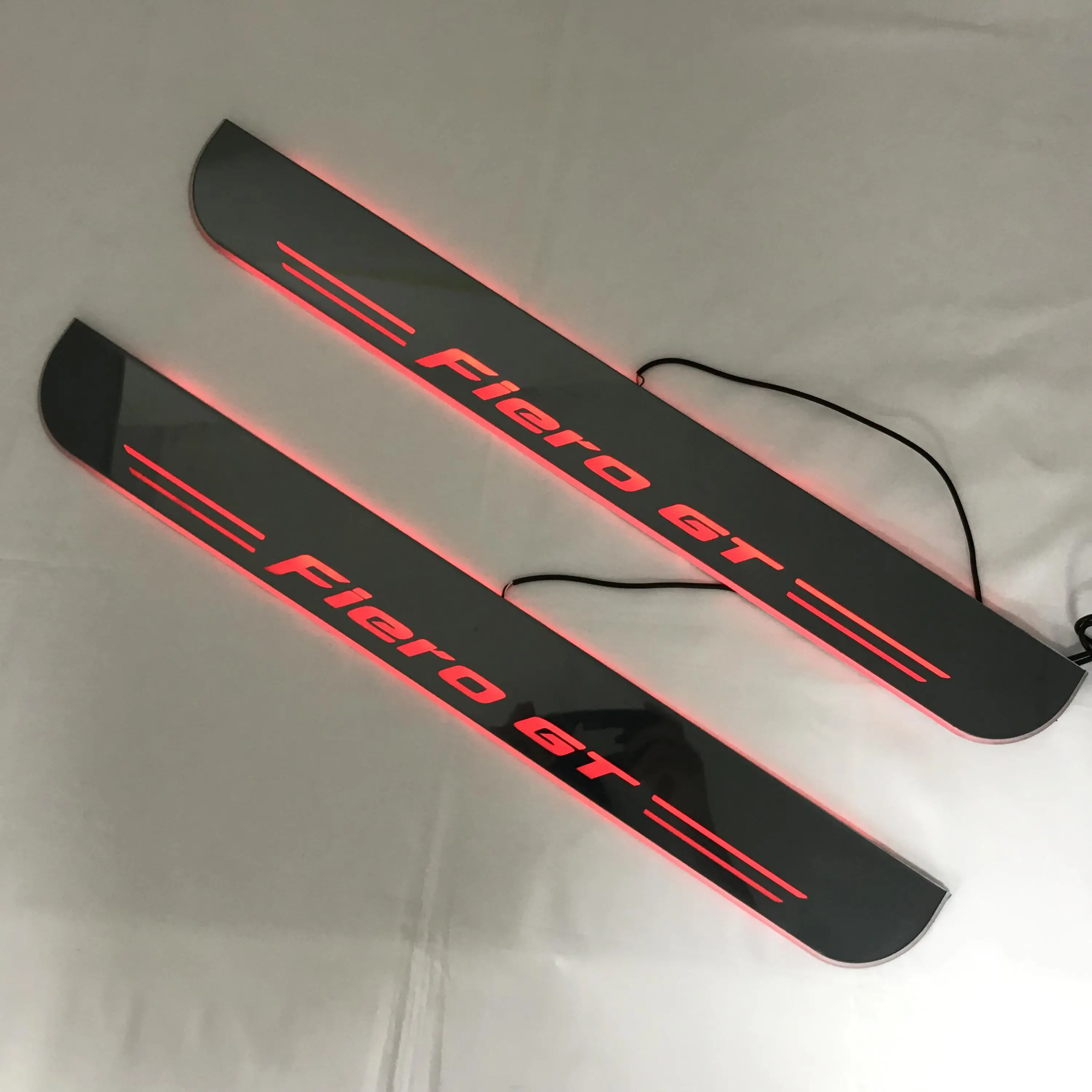 Osmrk светодиодные движущиеся двери scuff для pontiac fiero GT 87 88 динамический порог плиты плоской накладки, 2 шт