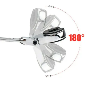 

Anti rust Ratchet Wrench Car Auto Vehicle Repair Tool Silver Double Head