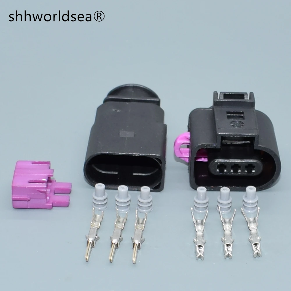 

shhworldsea 3 Pin 1J0 973 703 1717888-1 1J0973803 1.5mm Auto Air-Condition Pressure Switch Socket Camshaft Sensor Plug Connector