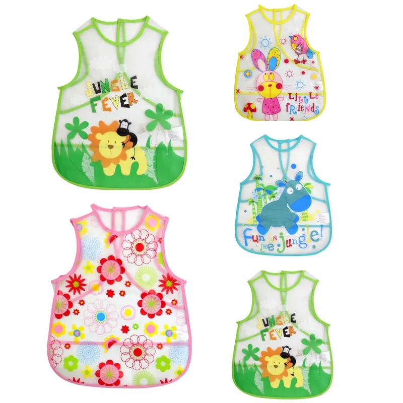 Cotton Baby Bibs PEVA Baby Cover Bib Cute Cartoon Sleeveless Waterproof Apron Baby Clothing Bib Baby Feeding Prevention Towel peva baby bibs baby cover bib cute cartoon sleeveless waterproof apron baby clothing bib baby feeding prevention