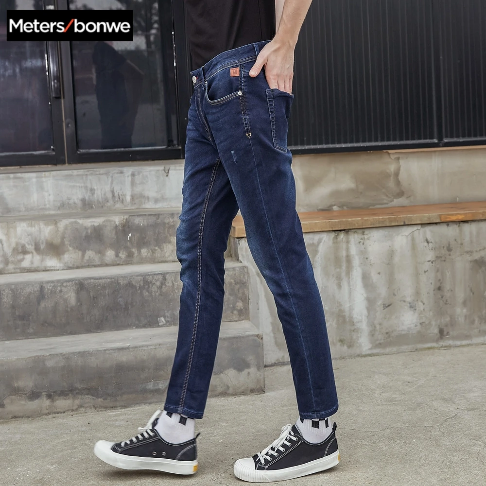 Metersbonwe Straight Jeans Men 2019 Autumn New Casual Youth Trend Slim Jeans Mens  Pants Men Trousers