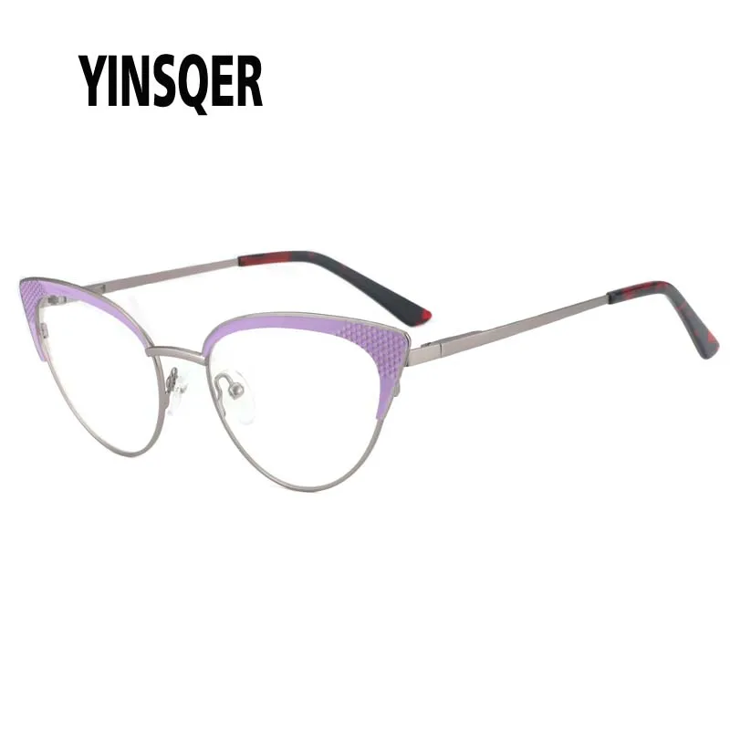 YINSQER 2020 новые брендовые Роскошные оправы для очков кошачий глаз женщин очки