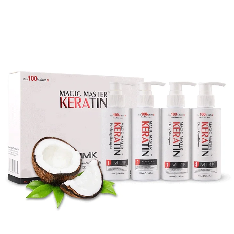 11.11 Formaldehyde Free Brazilian Keratin Smoothing Straightening Hair Treatment Cream Set MMK In China Curly Hair Products