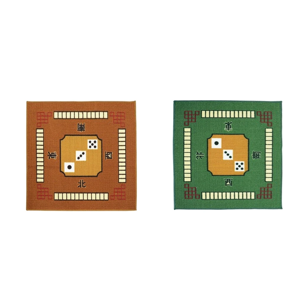 2x чехол для профессионального игрового стола-для Маджонга, карточный квадрат 79x79 см/31x31 дюймов-коричневый и зеленый