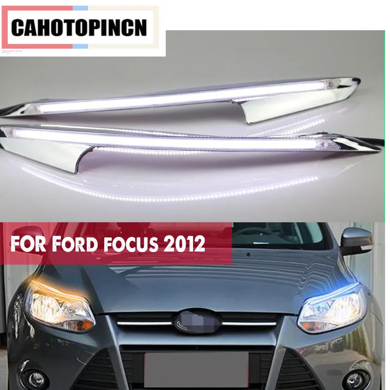 2 шт. для Ford Focus 3 MK3 2012 2013 2014 2015 автомобильные фасветильник украшения бровей сигнал
