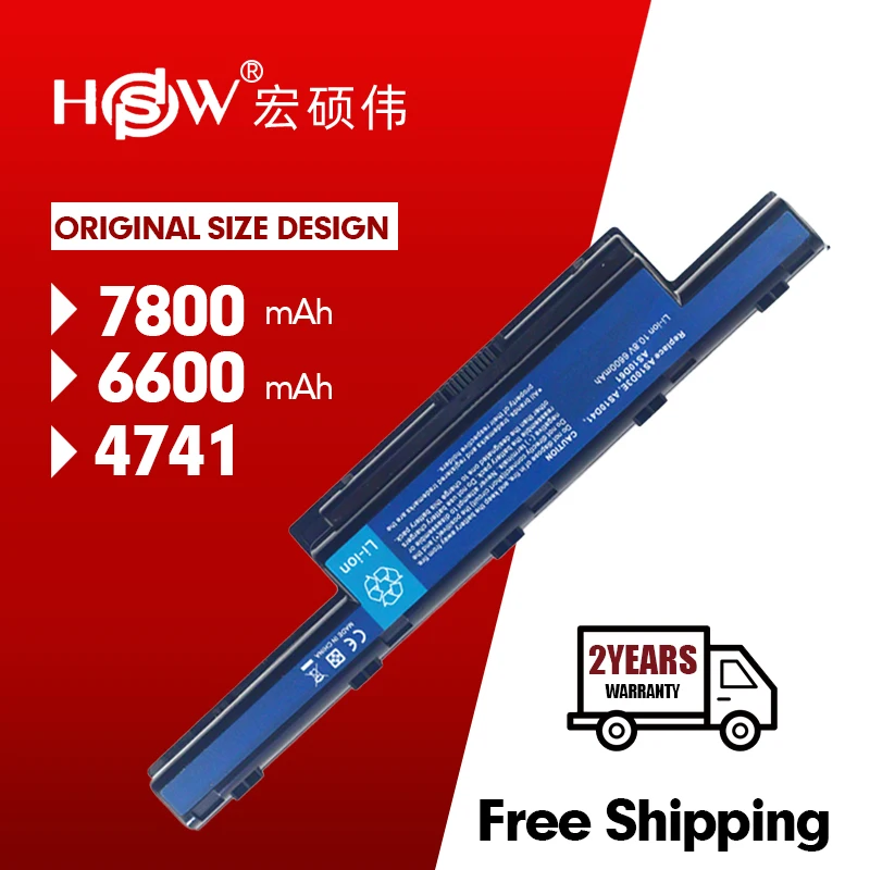 Аккумулятор для ноутбука Acer AS10D31 7800 мАч 9 ячеек AS10D75 AS10D51 AS10D71 Aspire 4741 5741 5750 5552g 5742g 5551g