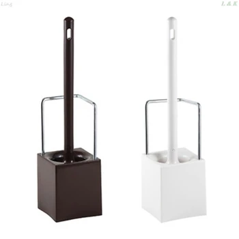 

Long handle plastic toilet brush and portable storage base - 360 degree spherical hard brush, comprehensively clean stubborn sta