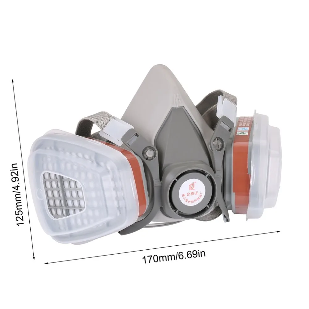 Professional Half Face Mask Gas Respirator Filter For Painting Spraying Work Safety Masks Prevent Organic Vapor Gas