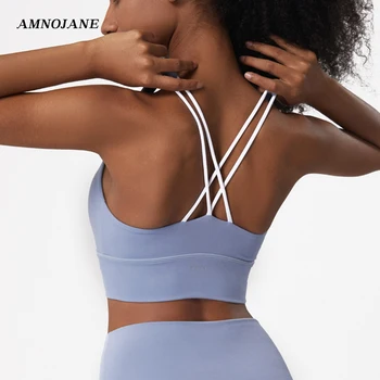

Women Sexy Sport Bra Plus Size Crop Top Running Fitness Clothing Yoga Gym Bra Padded Push Up Sports Bra High Impact Support Tops