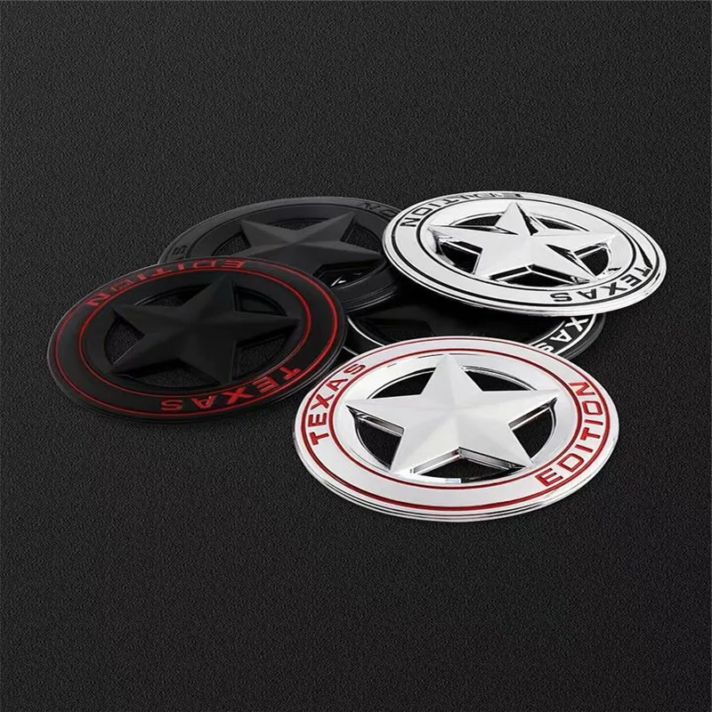 1pc 3D car stickers modified standard tail sticke decoration World War II five-pointed star sticker metal Car accessories