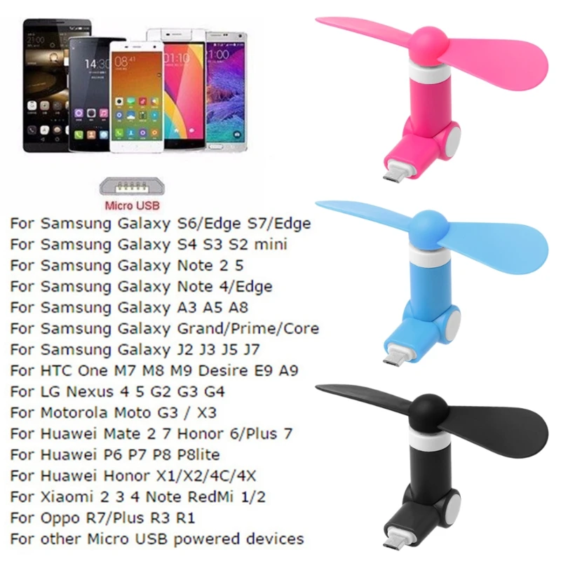 180 градусов вращающийся микро USB крутой вентилятор для samsung Xiaomi huawei htc zte Android