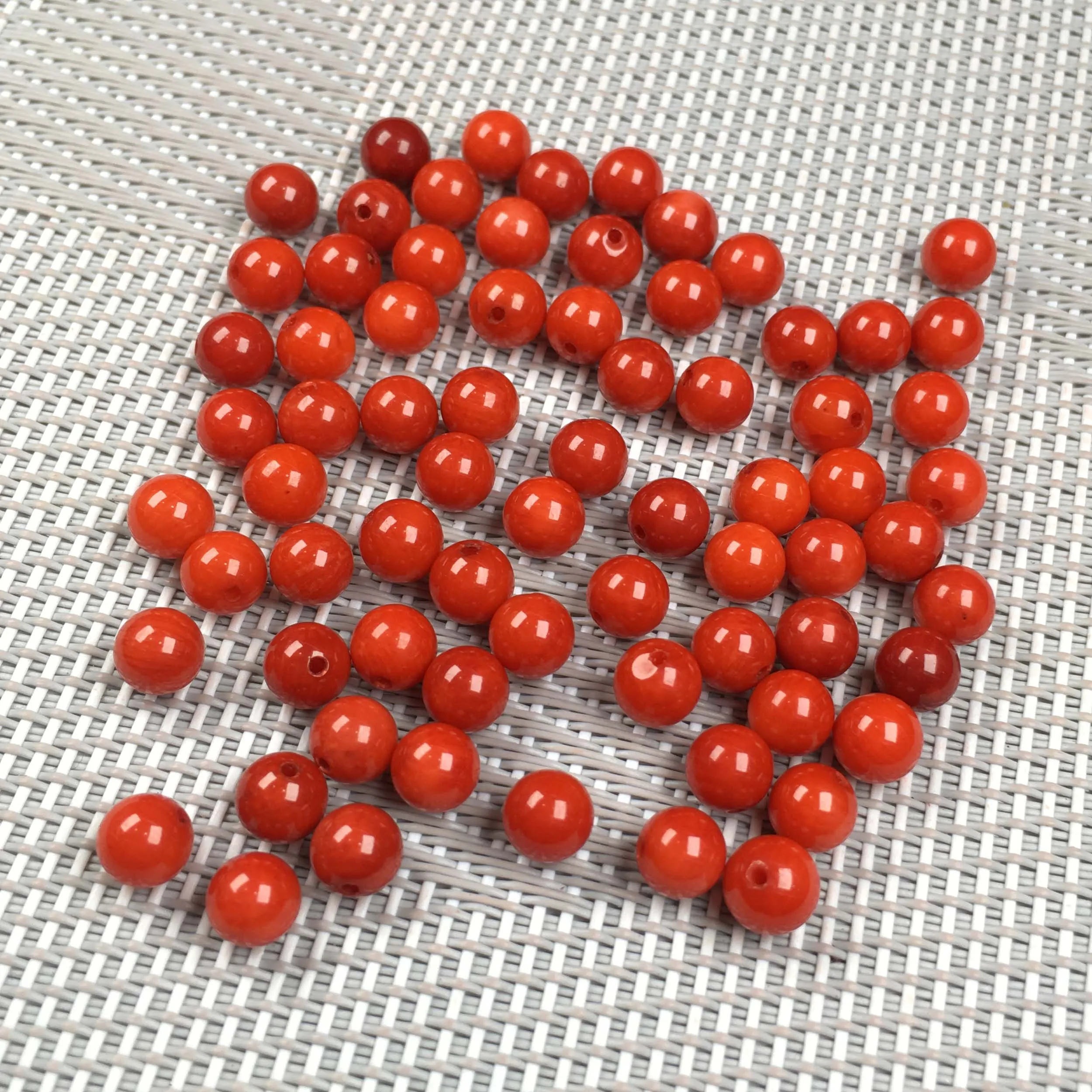 Fashion 1PC Natural Coral Round Cabochon Half Hole Beads for Making Jewelry DIY Stud Earring Accessories Loose Size 8mm | Украшения и