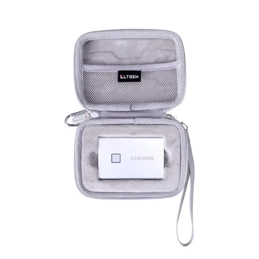 Custodia Rigida In Argento Ltgem Eva Per Samsung T7 Touch Portatile Ssd-500Gb-Usb 3.2(Mu-Pc500S/Ww), Argento)