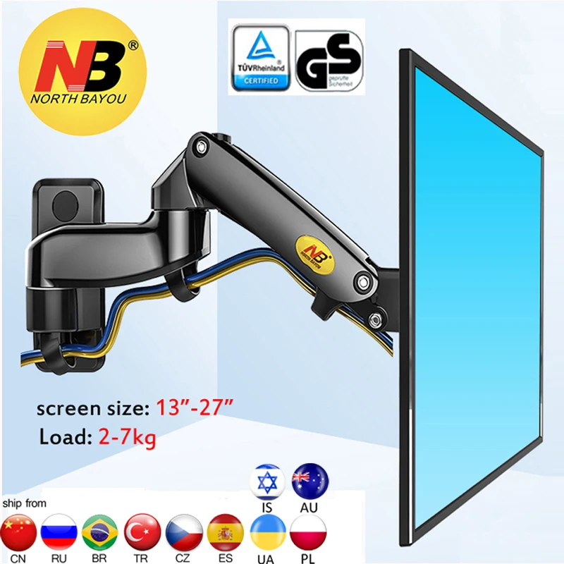 Настенный кронштейн NB F150 для монитора 2-7 кг 100x100 дюйма | Компьютеры и офис