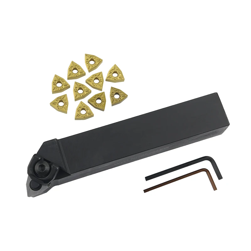 External Triangular Turning Tool Holder Set – CNC Lathe Tool Holder with WNMG08 Carbide Inserts for External Turning, Facing & Profiling 4