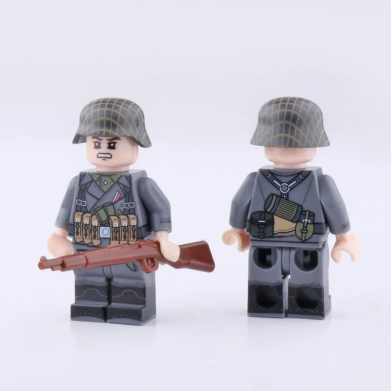 Новинка WW2, армейские солдатики, фигурки, блоки, Германия, США, дивизия, шлем, аксессуары для оружия, Строительные кирпичи, игрушки для детей