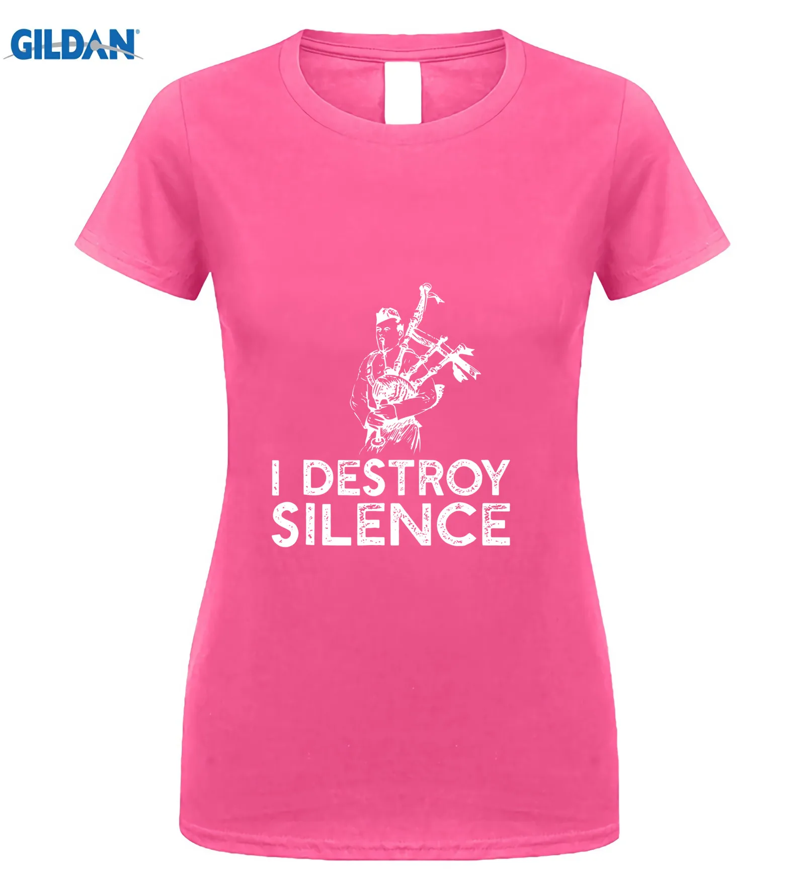 Я уничтожаю тишину Забавный певец-певец футболка Летняя мужская футболка с коротким рукавом - Цвет: women pink
